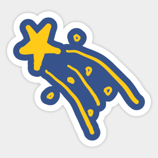 Shooting Star. A pretty, cute shooting star drawing. Sticker